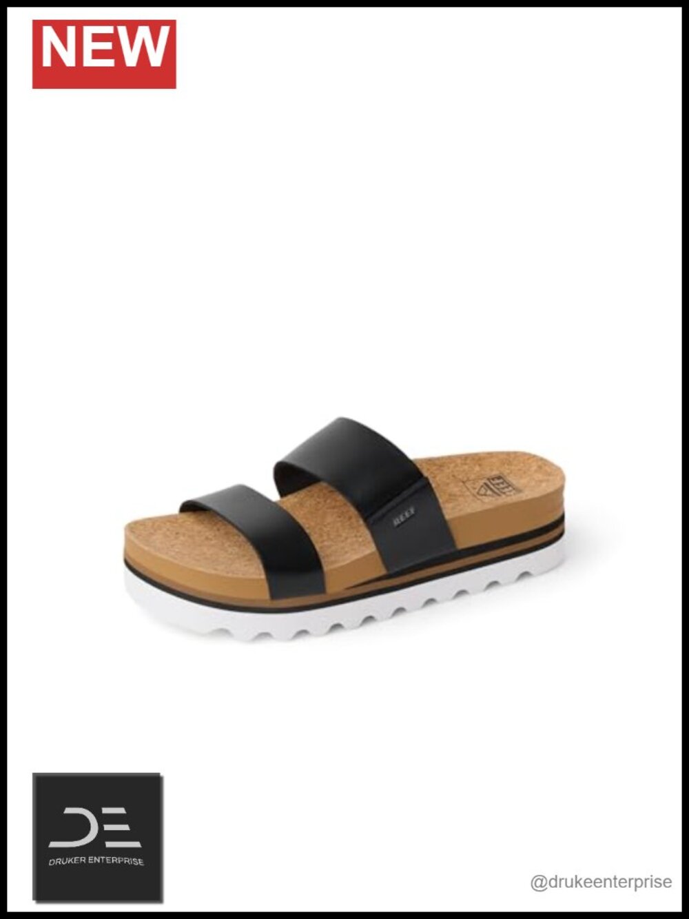 Super soft vegan leather slide sandal with arch support and platform